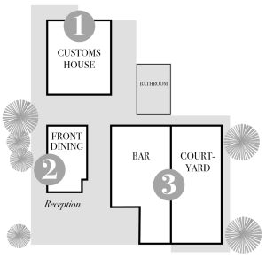 La Maison Restaurant floor plan map of rooms